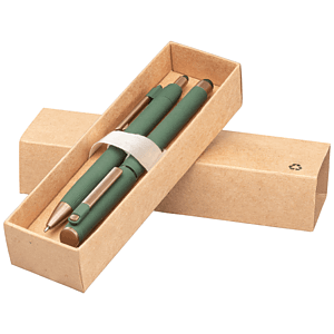 York Recycled Plastic Bronze Trim Pen Gift Set – Box Decorated