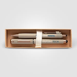 York Recycled Plastic Bronze Trim Pen Gift Set – Box Decorated
