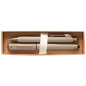 York Recycled Plastic Bronze Trim Pen Gift Set – Box Decorated