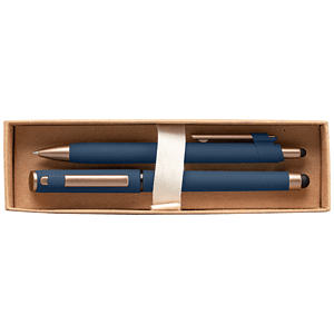 York Recycled Plastic Bronze Trim Pen Gift Set – Box Decorated