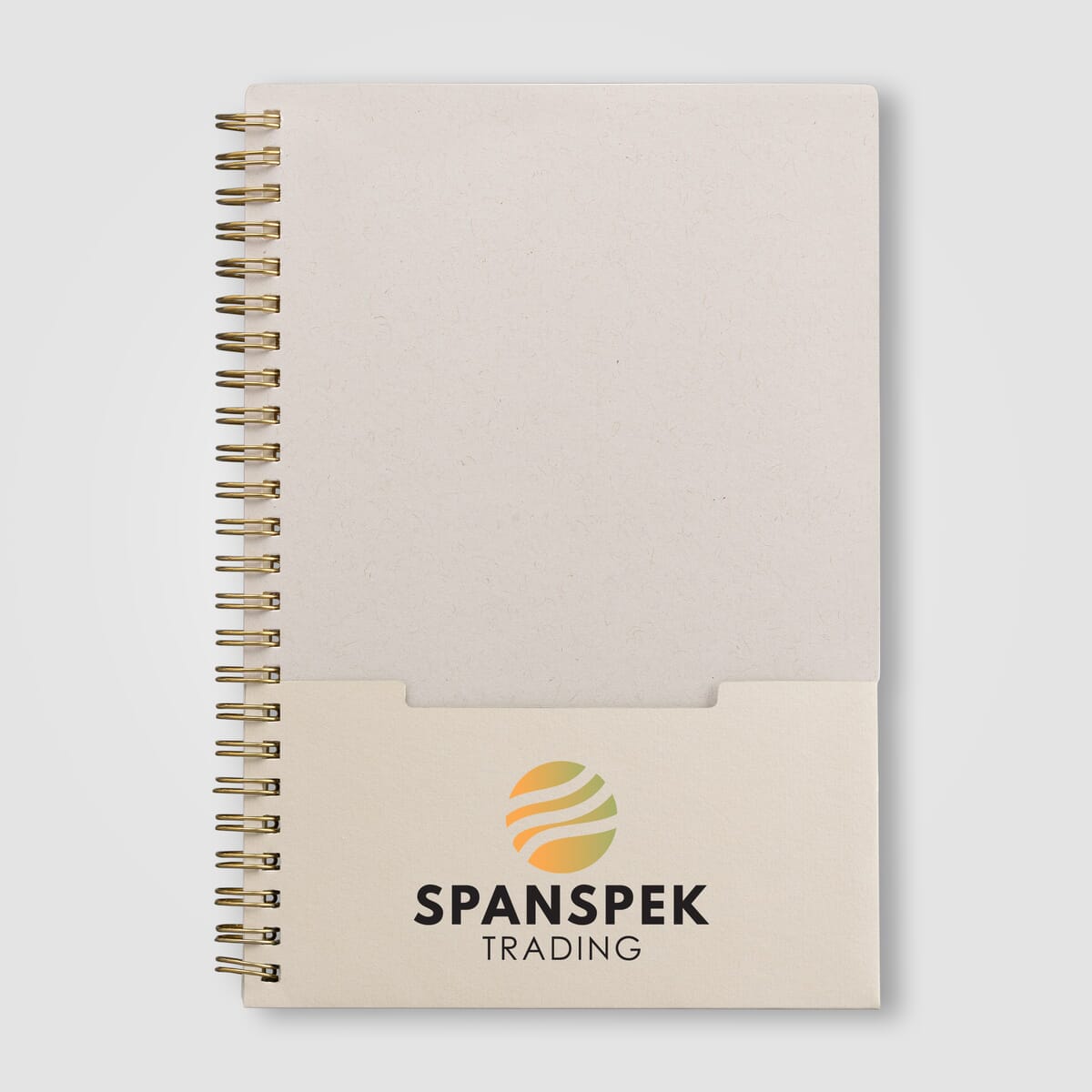 Lino FSC Paper Spiral Binding Vertical Pocket Notebook - A5