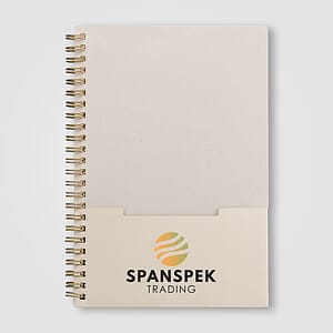 Lino FSC Paper Spiral Binding Vertical Pocket Notebook - A5