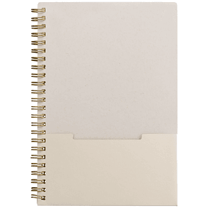 Lino FSC Paper Spiral Binding Vertical Pocket Notebook - A5
