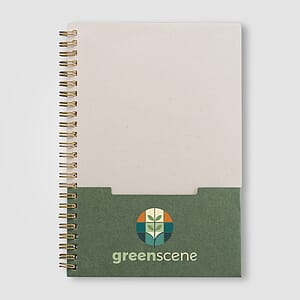 Lino FSC Paper Spiral Binding Vertical Pocket Notebook - A5