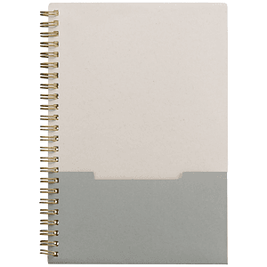 Lino FSC Paper Spiral Binding Vertical Pocket Notebook - A5