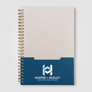 Lino FSC Paper Spiral Binding Vertical Pocket Notebook - A5