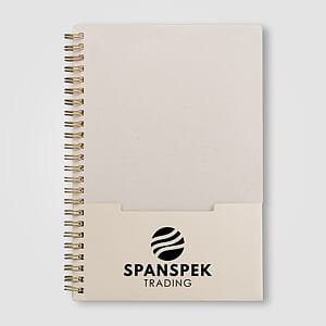 Lino FSC Paper Spiral Binding Vertical Pocket Notebook - A5