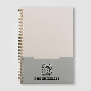 Lino FSC Paper Spiral Binding Vertical Pocket Notebook - A5