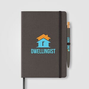 Terra Recycled Milk Carton Hard Cover A5 Notebook & Reborn Pen Set
