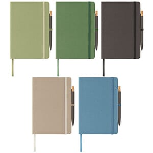 Terra Recycled Milk Carton Hard Cover A5 Notebook & Reborn Pen Set