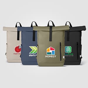 Malmö rPET  Waterproof Zipper 15-Inch Laptop Rolltop Backpack – 12L