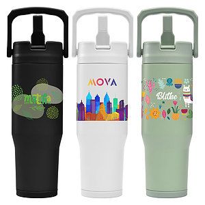 Polar Duo - 32 oz. Double-Wall Recycled Stainless Steel Tumbler with Storage Base