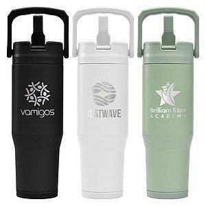Polar Duo - 32 oz. Double-Wall Recycled Stainless Steel Tumbler with Storage Base