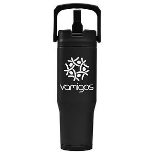 Polar Duo - 32 oz. Double-Wall Recycled Stainless Steel Tumbler with Storage Base