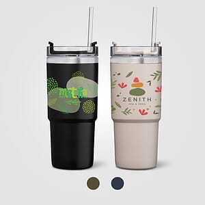 Rime Recycled Stainless Steel Double Wall Leakproof  Straw Tumbler - 25oz