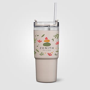 Rime Recycled Stainless Steel Double Wall Leakproof  Straw Tumbler - 25oz