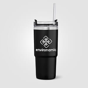 Rime Recycled Stainless Steel Double Wall Leakproof  Straw Tumbler - 25oz