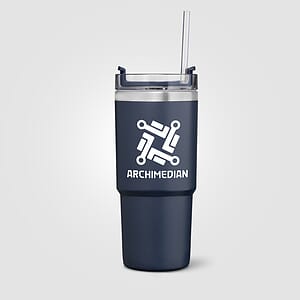 Rime Recycled Stainless Steel Double Wall Leakproof  Straw Tumbler - 25oz