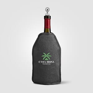 Nest Recycled Polyester Heathered Wine Bottle Cooler – 6.4 x 8.9 in.
