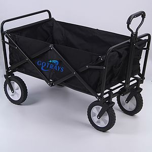 Collapsible Folding Outdoor Garden Utility Wagon with Cover