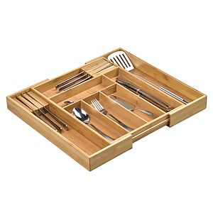 Cutlery Tray with 7 Compartments Flatware Organizer