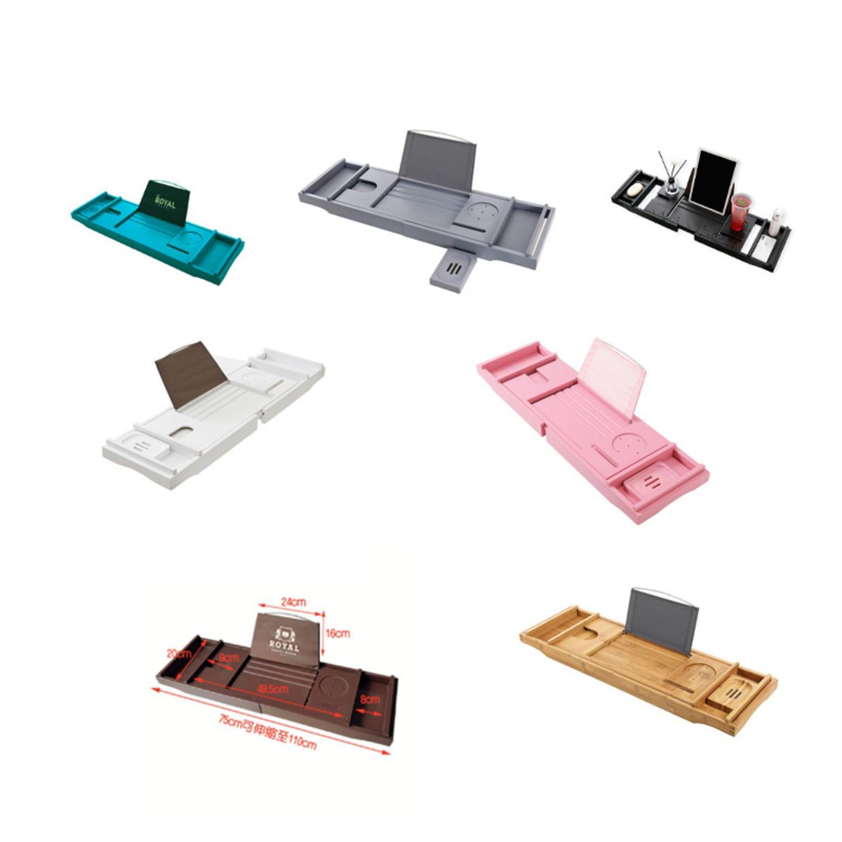 Luxury Bathtub Caddy Tray, One or Two Person Bath Bed Tray