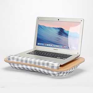 Lap Desk with Phone Holder Elastic band and Device Ledge