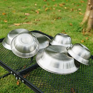 Stainless Steel Plates and Bowls Camping Set Small and Large