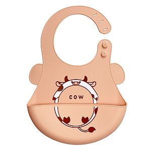 Custom Logo or Brand Silicone Baby Bib for Babies  Toddlers
