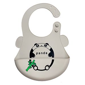 Custom Logo or Brand Silicone Baby Bib for Babies  Toddlers
