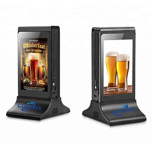 WiFi Table Advertising Player Dual LCDRestaurant MenuCharg