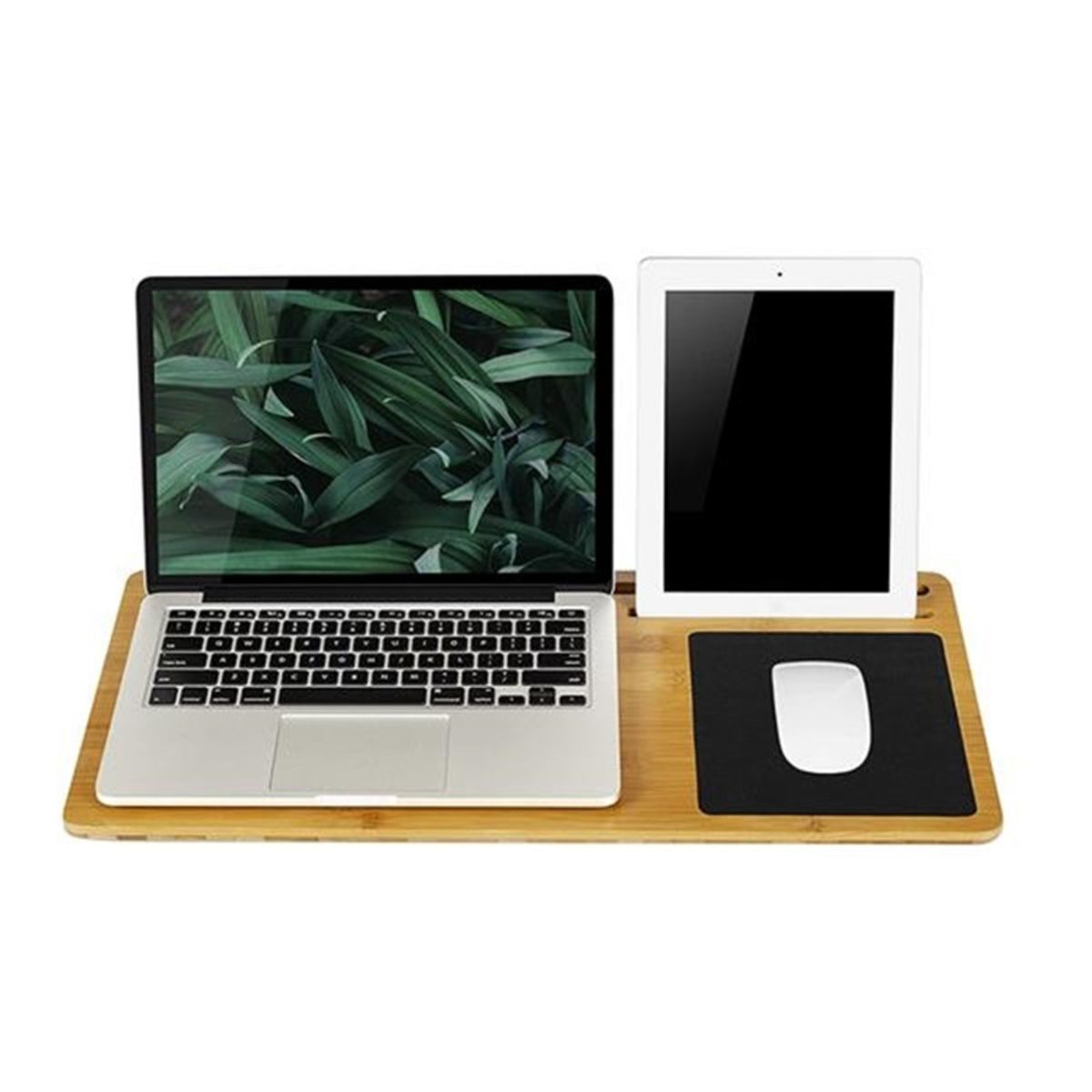 Lap Desk Enhanced Organic Bamboo Laptop Tray with Vent Holes