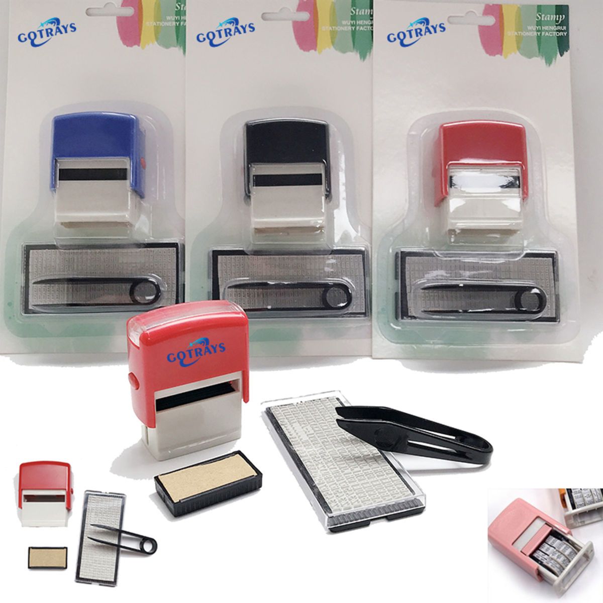 Custom Self-Inking Stamp - Up to 4 Lines, Name Personalized