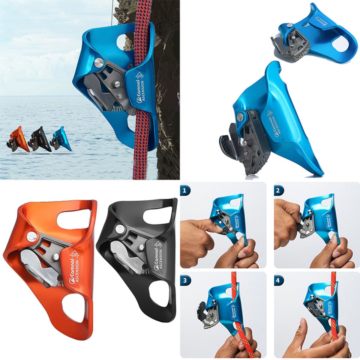 Rock Climbing Chest Ascender Abdominal for Vertical Rope
