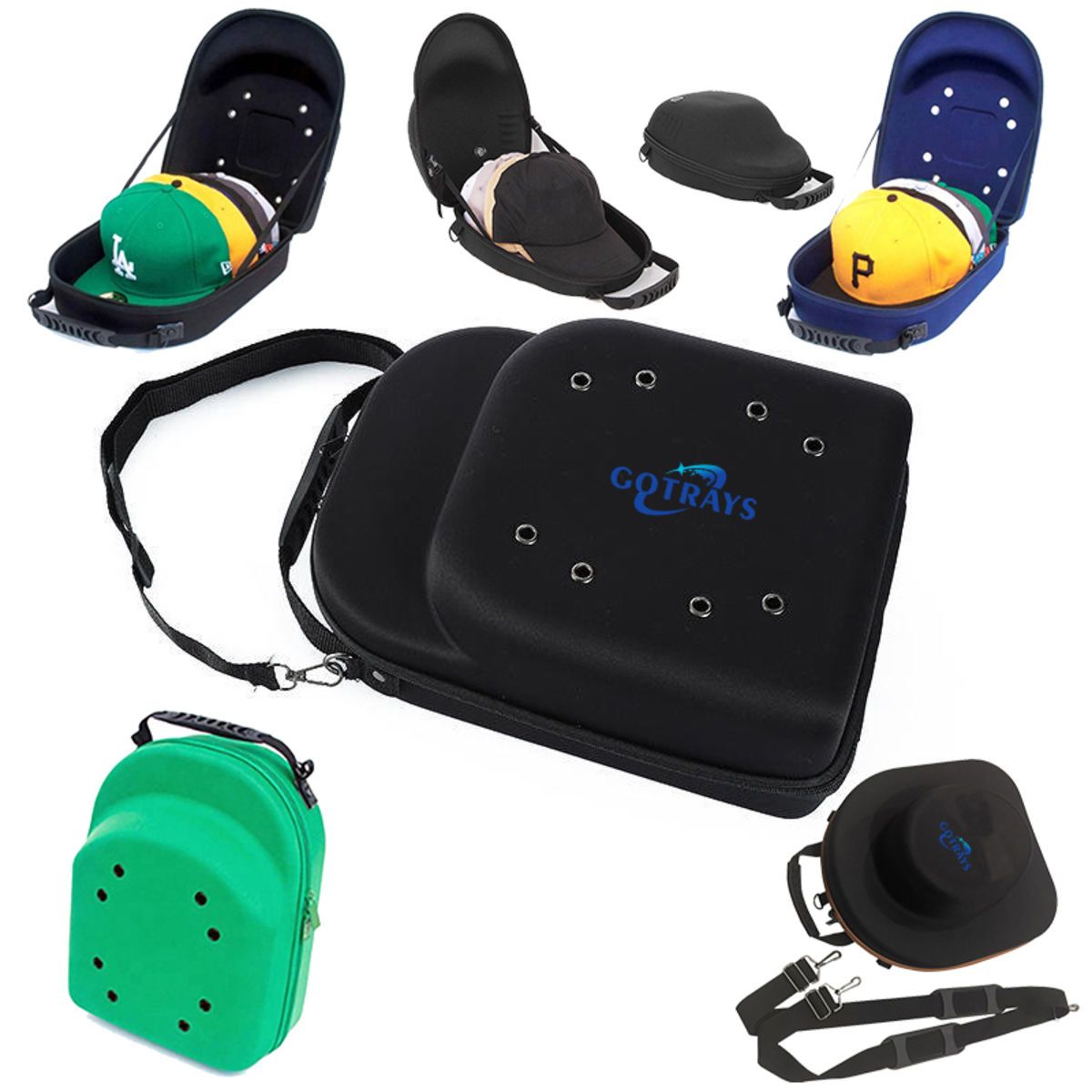 Hard Hat Carrier Travel Case with Adjustable Shoulder Strap