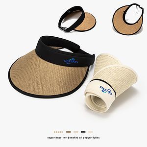 Foldable Sun Visor UV UPF Wide Brim Straw Roll-Up Beach Hat