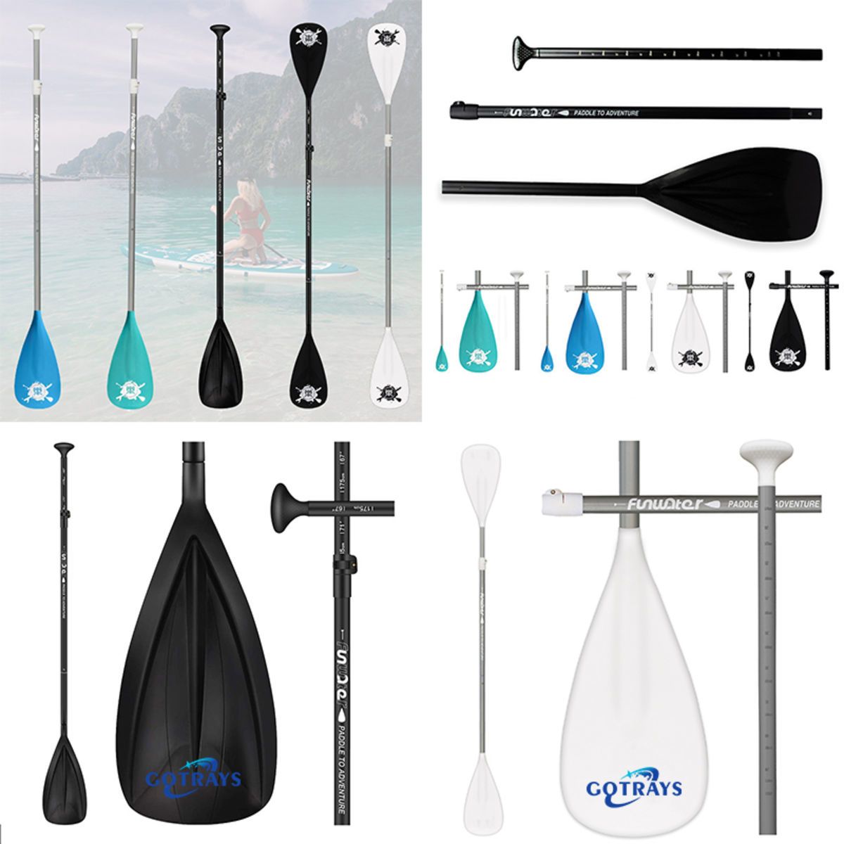 Stand Up Paddle-Board Adjustable Paddle Water Inflatable SUP