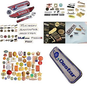 Personalized Aluminum Raised Engraved Name Plate W Adhesive
