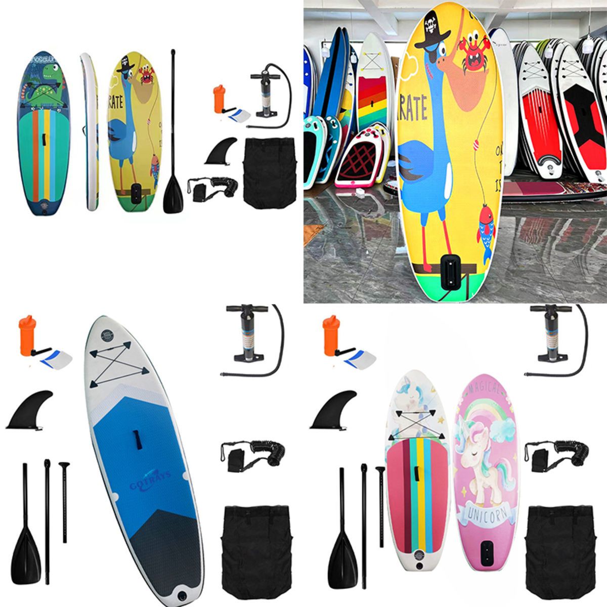 Inflatable SUP Stand Up Kids Paddle Board Surfboard W Acces