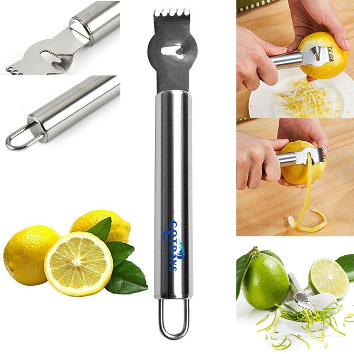 Lemon Zester Grater Stainless Steel Orange Citru Peeler