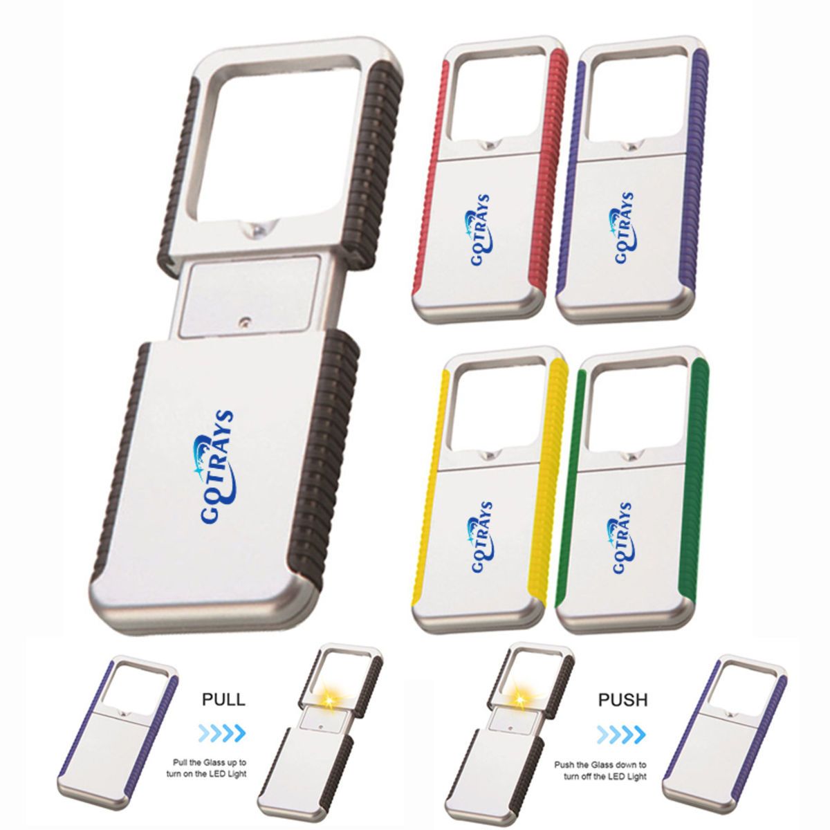 10x Lighted-Pocket Hand Held Mini Magnifier With LED Light