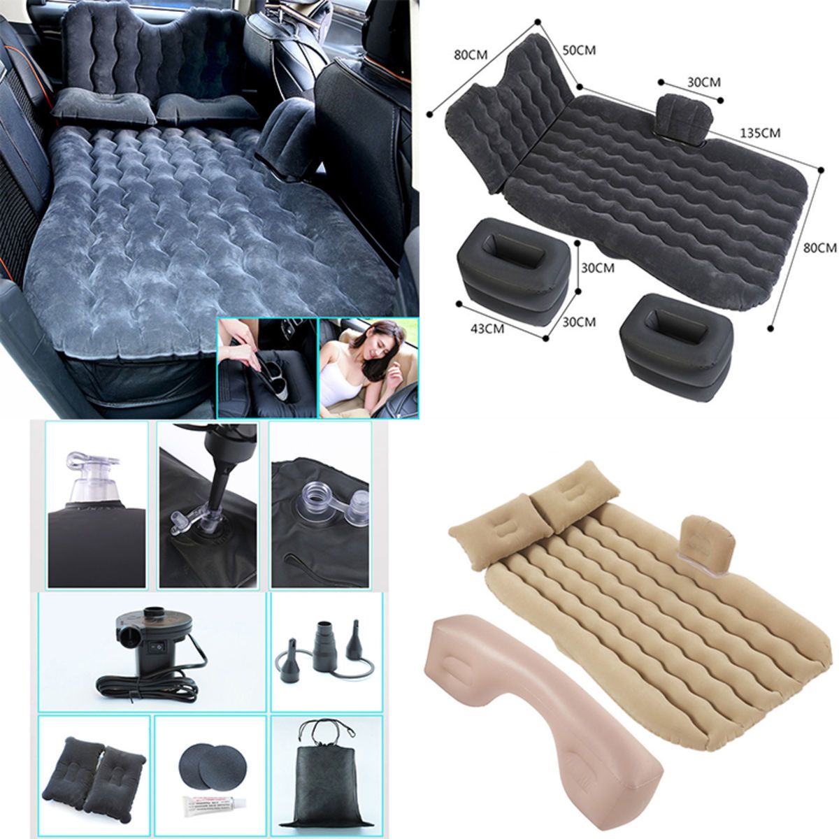Portable Camp Air Mattress for Car Travel Sleep Inflatable