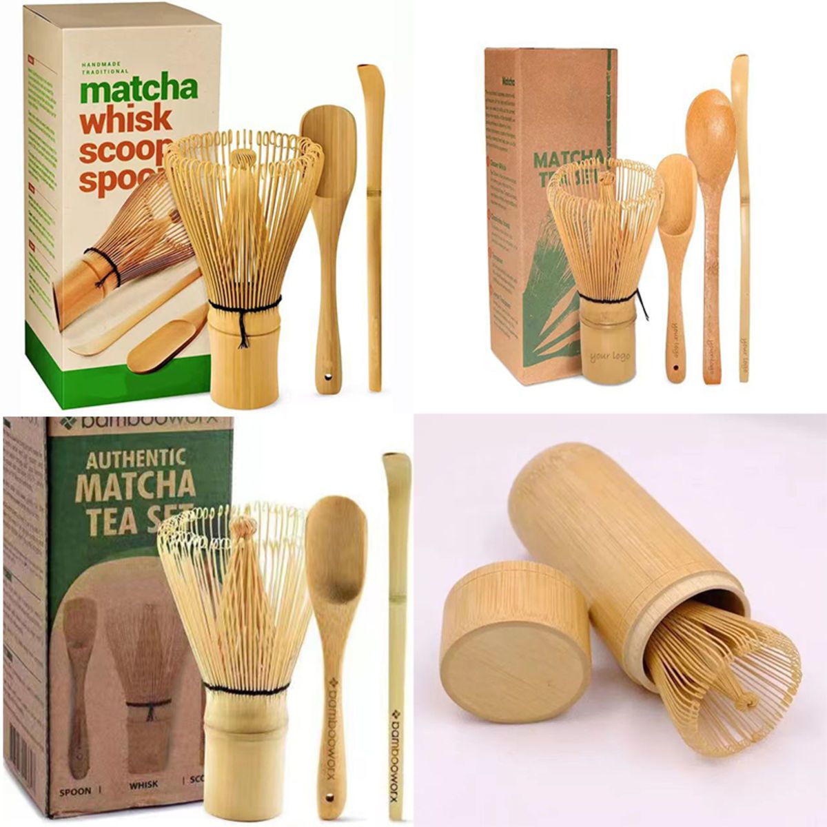 Bamboo Matcha Whisk Set Tea Spoon Traditional Scoop