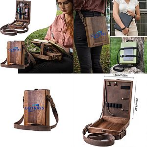 Writer Messenger Wooden Box, Multifunctional Artist Tool