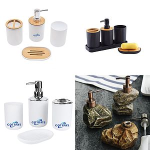 Bathroom Accessories Set 4 Piece Bath Ensemble Custom LOGO