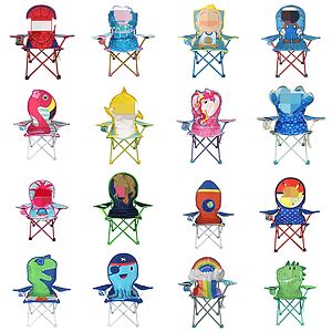 Cartoon Camping Chair For Kids, Folding Lawn Camp Fold