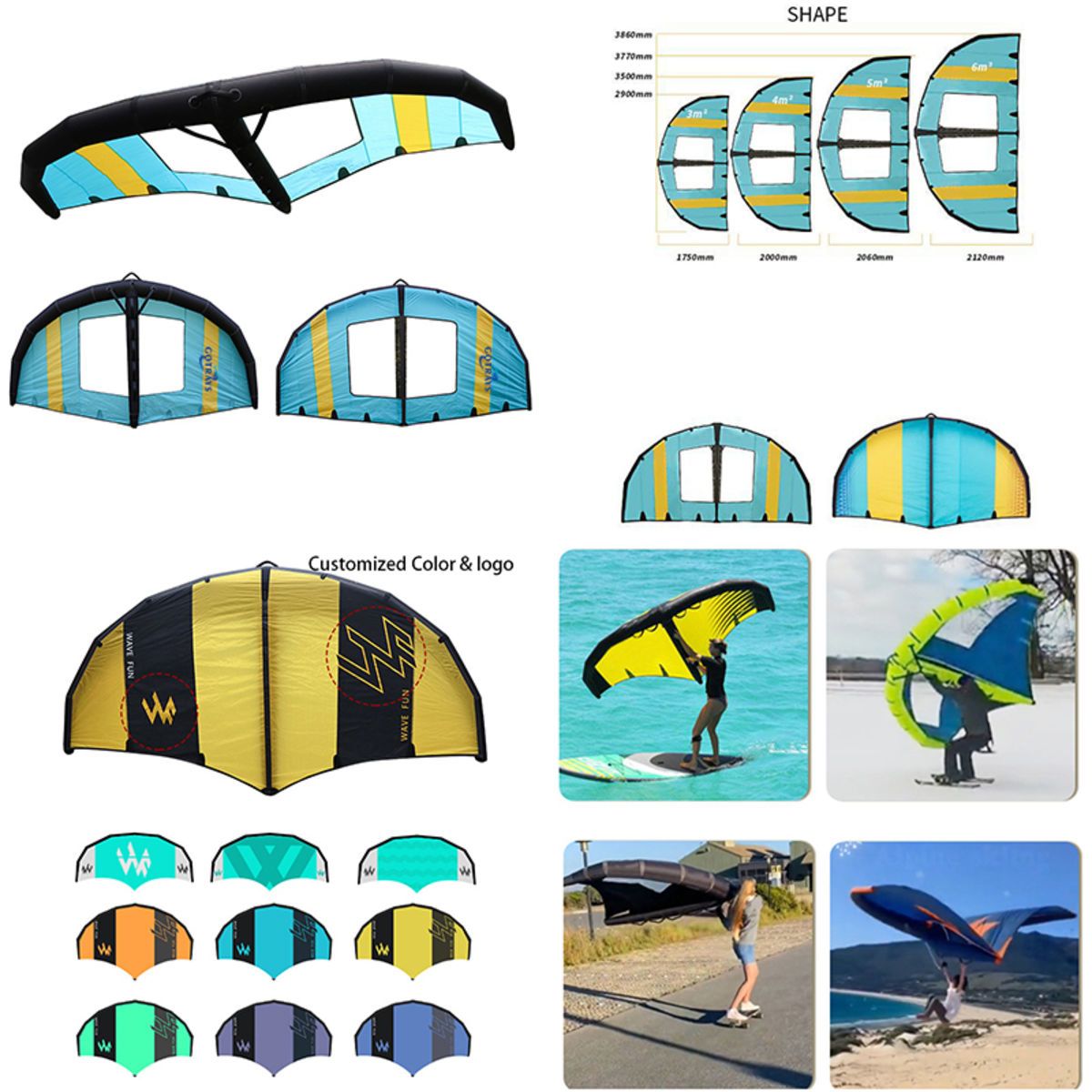 Inflatable Surfing Wing, Lightweight Handheld Wind Surf Kite