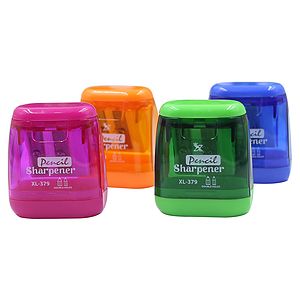 Manual Pencil Sharpeners Bulk Dual Holes Compact Colored