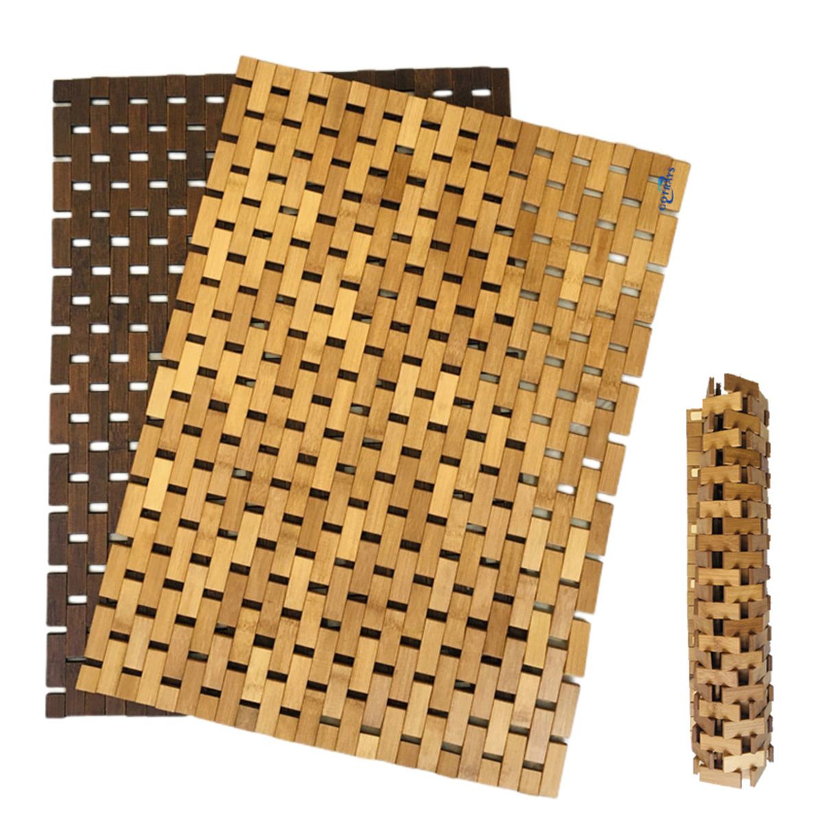 Bamboo Bath Mat Bathroom Rugs Floor Wood Shower Bathtub