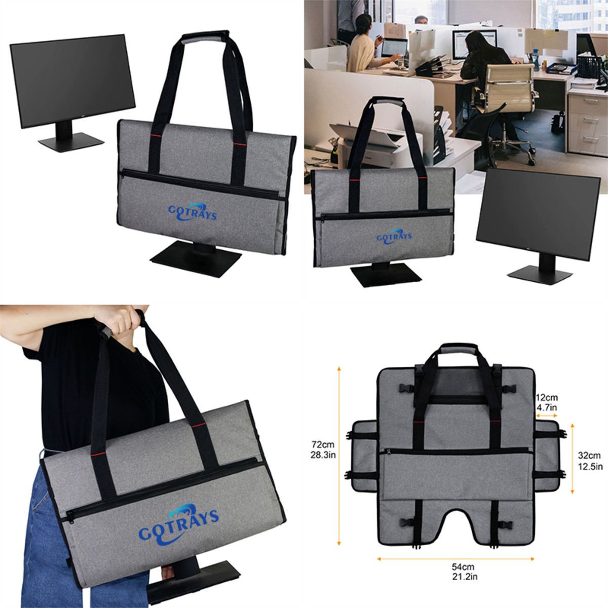 Travel Carrying Bag for Desktop Monitors and LCD Screen